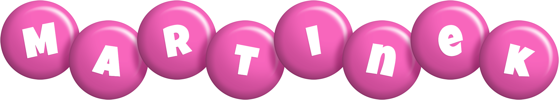 Martinek candy-pink logo