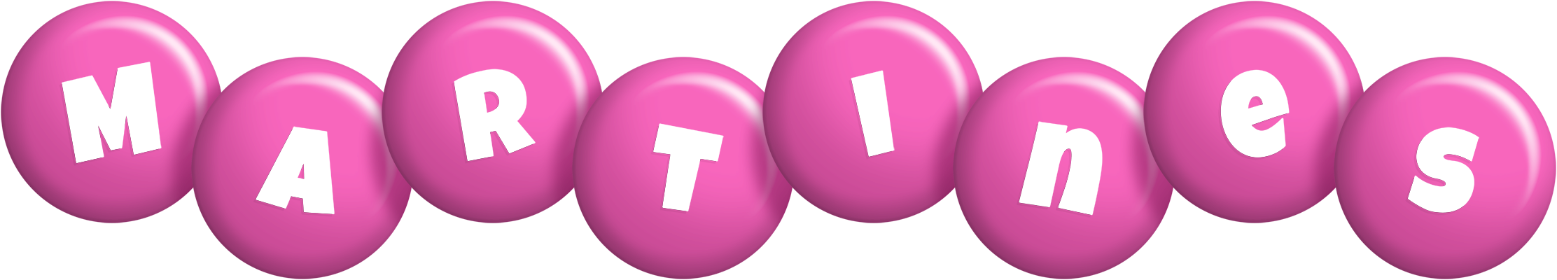 Martines candy-pink logo