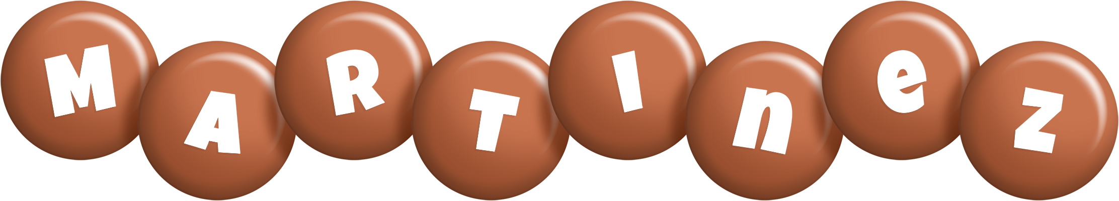Martinez candy-brown logo