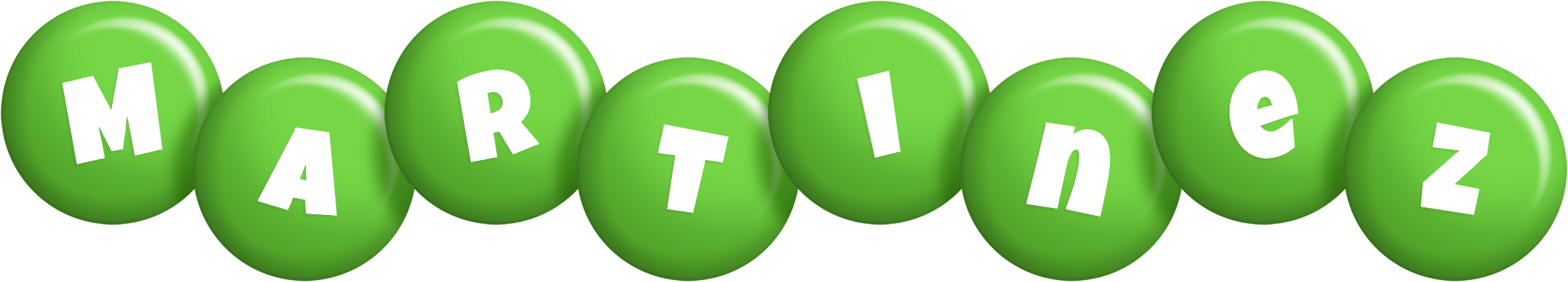 Martinez candy-green logo