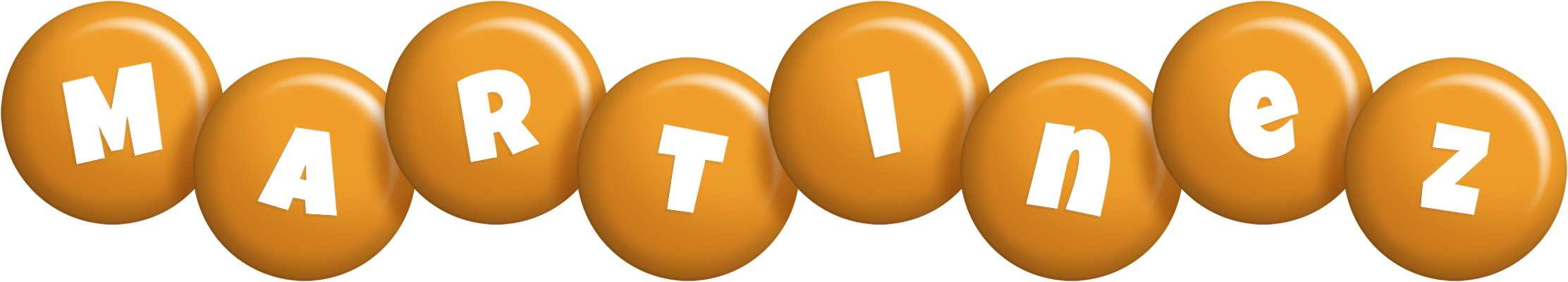 Martinez candy-orange logo