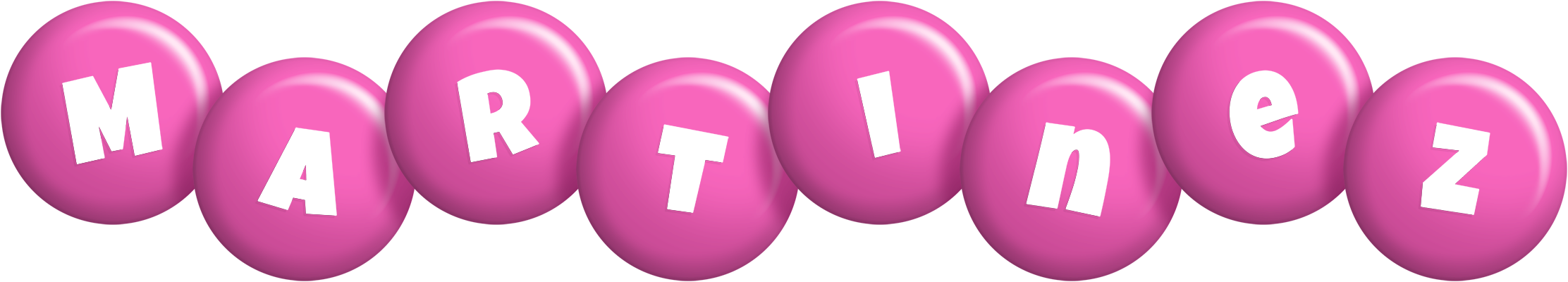 Martinez candy-pink logo