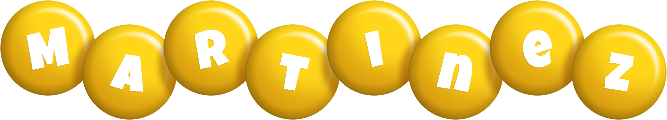 Martinez candy-yellow logo
