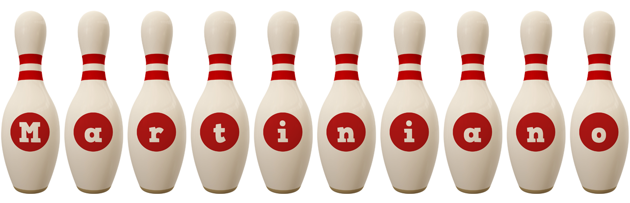 Martiniano bowling-pin logo