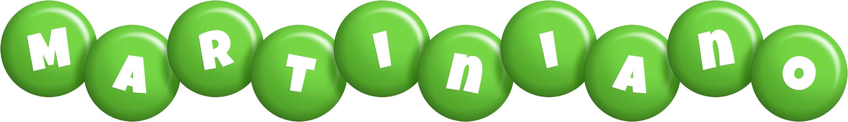 Martiniano candy-green logo