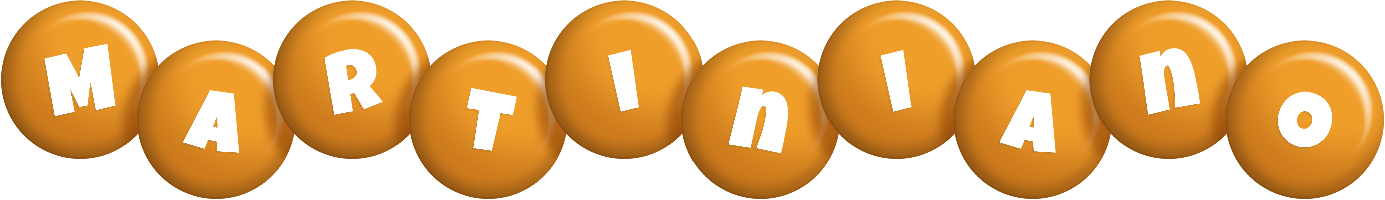 Martiniano candy-orange logo