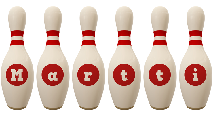 Martti bowling-pin logo