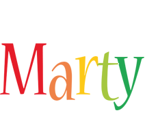 Marty birthday logo