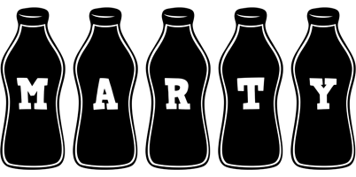 Marty bottle logo