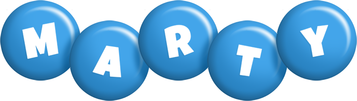 Marty candy-blue logo