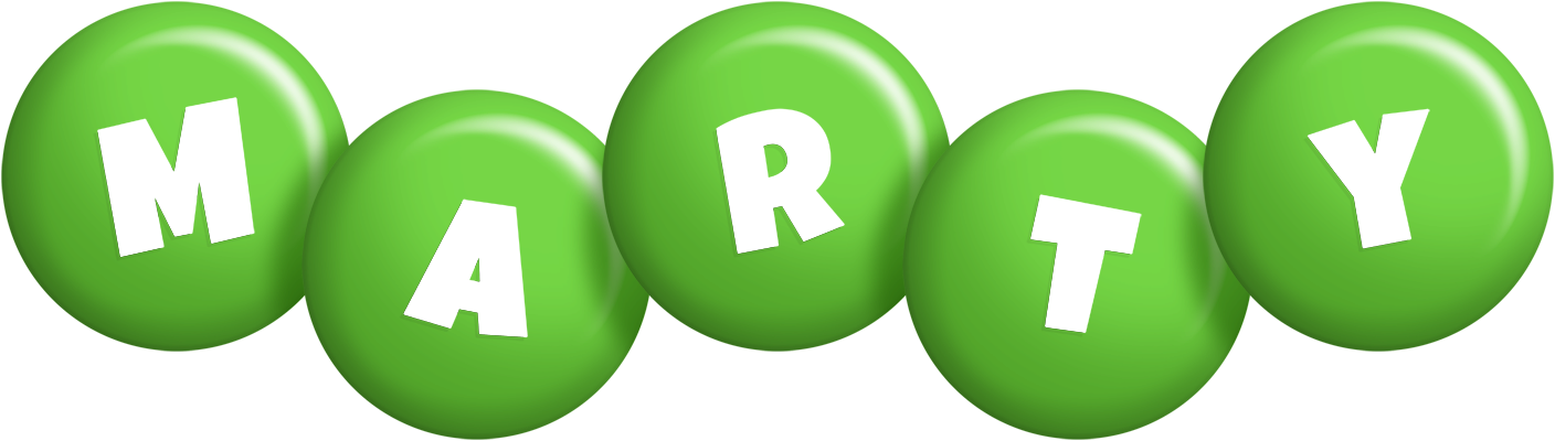 Marty candy-green logo