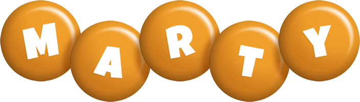 Marty candy-orange logo