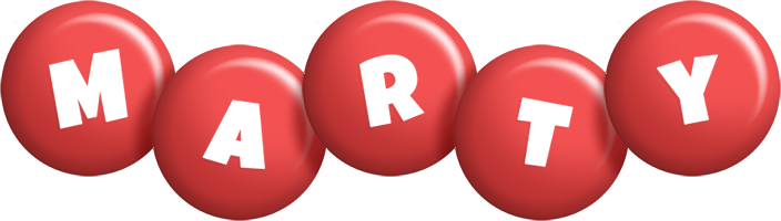 Marty candy-red logo