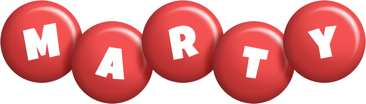 Marty candy-red logo