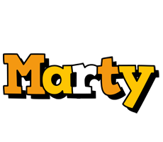 Marty cartoon logo