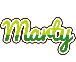 Marty golfing logo