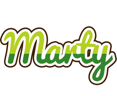 Marty golfing logo