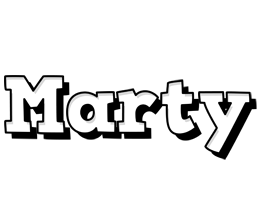 Marty snowing logo