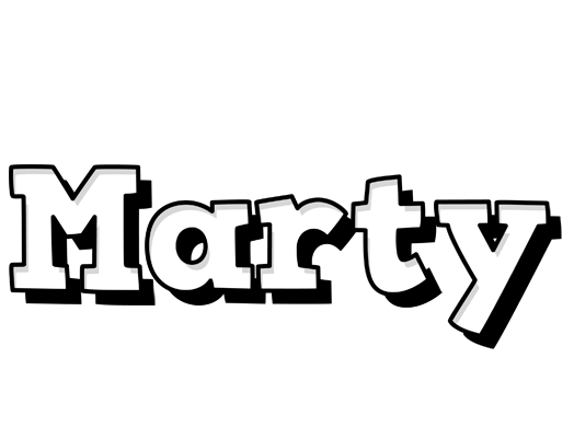 Marty snowing logo