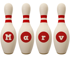 Marv bowling-pin logo