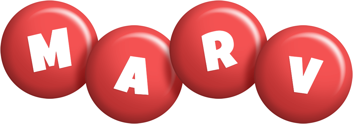 Marv candy-red logo
