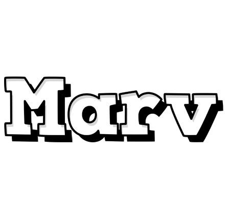 Marv snowing logo