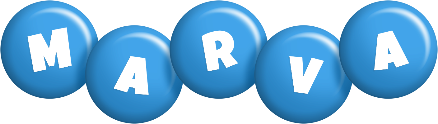 Marva candy-blue logo