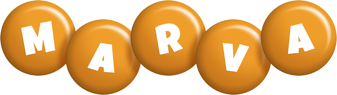 Marva candy-orange logo