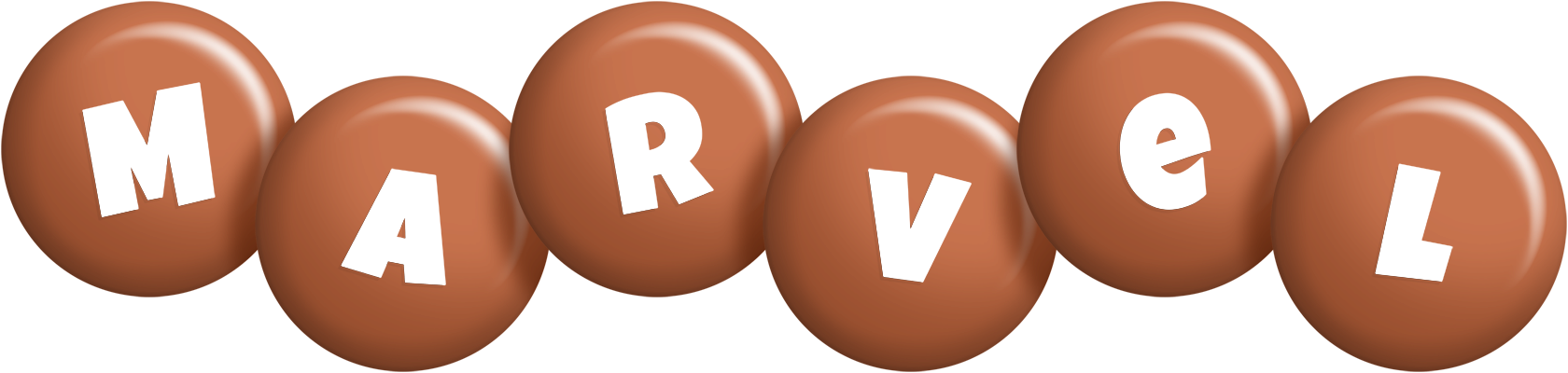 Marvel candy-brown logo