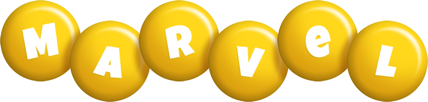 Marvel candy-yellow logo