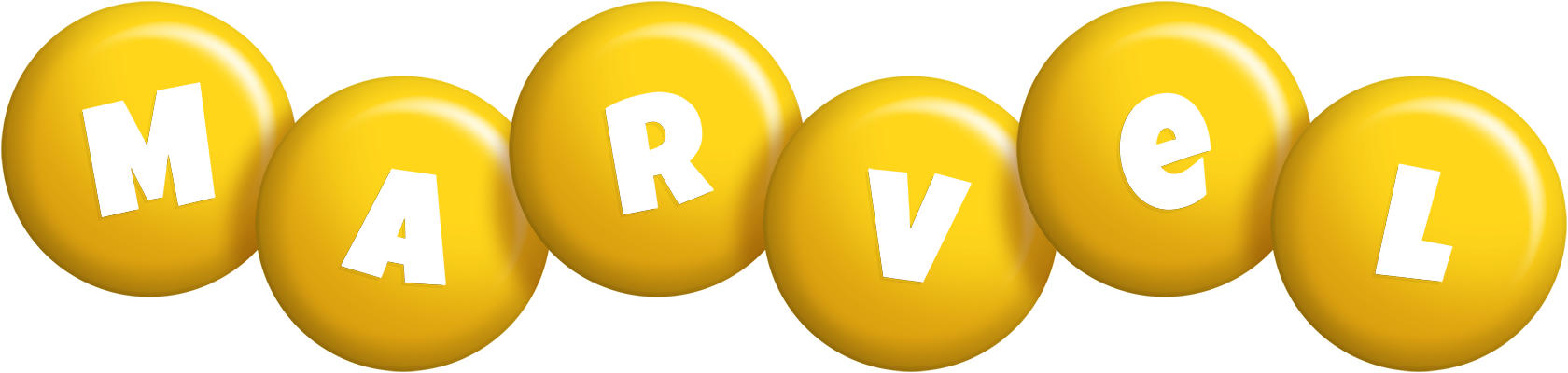 Marvel candy-yellow logo