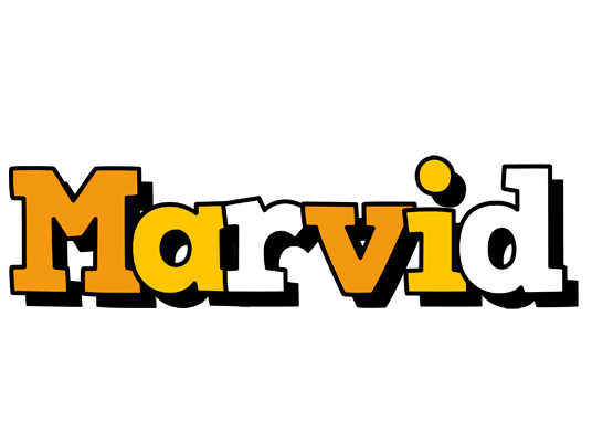 Marvid cartoon logo