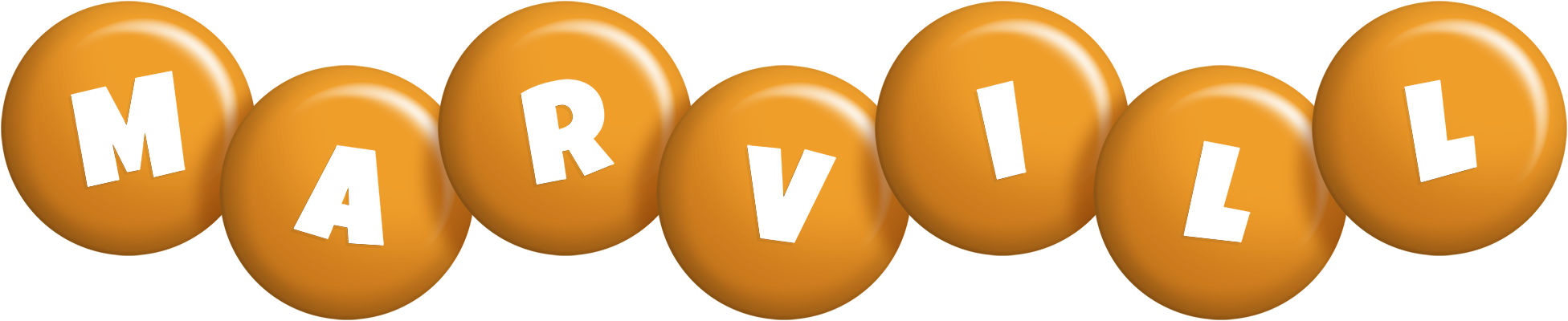 Marvill candy-orange logo