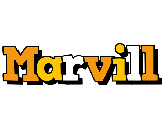 Marvill cartoon logo