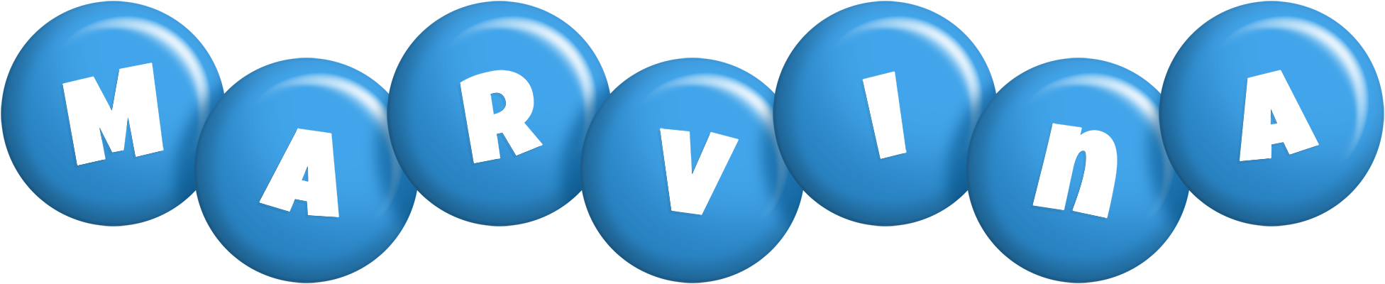 Marvina candy-blue logo