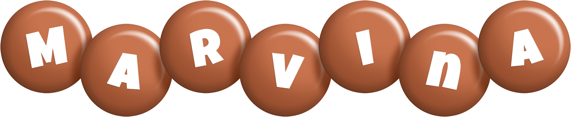 Marvina candy-brown logo