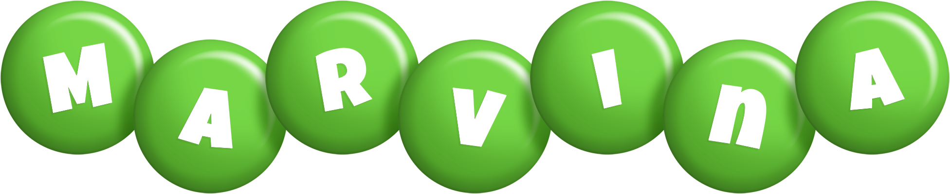 Marvina candy-green logo