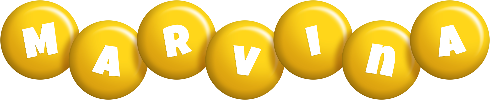 Marvina candy-yellow logo
