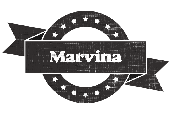 Marvina grunge logo
