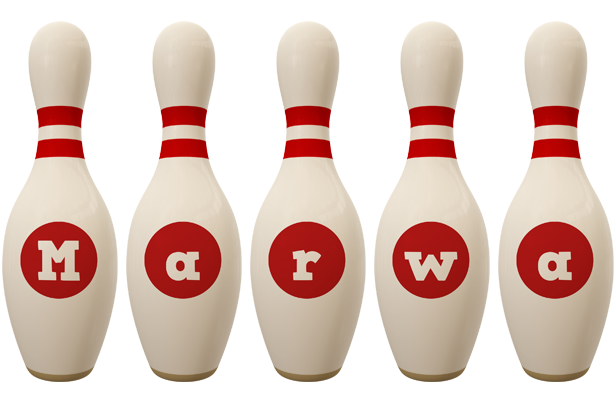 Marwa bowling-pin logo
