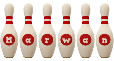 Marwan bowling-pin logo