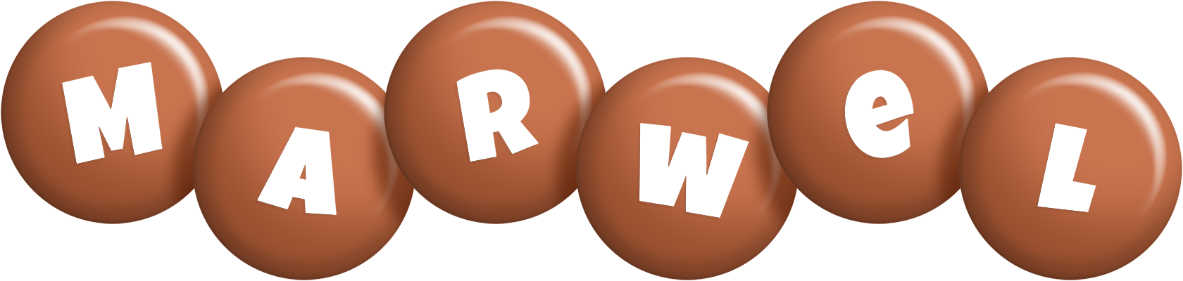 Marwel candy-brown logo