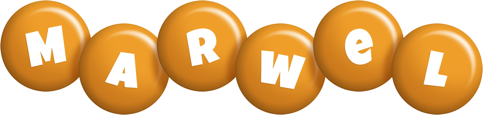 Marwel candy-orange logo