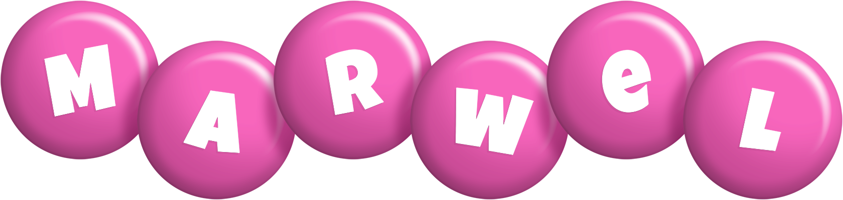 Marwel candy-pink logo