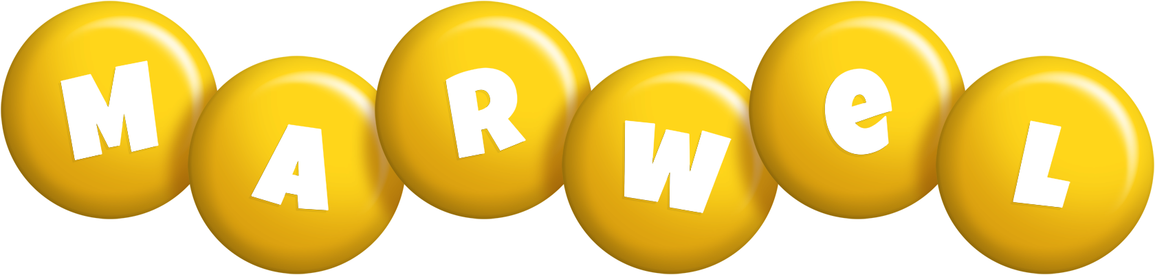Marwel candy-yellow logo