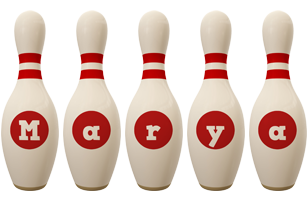 Marya bowling-pin logo