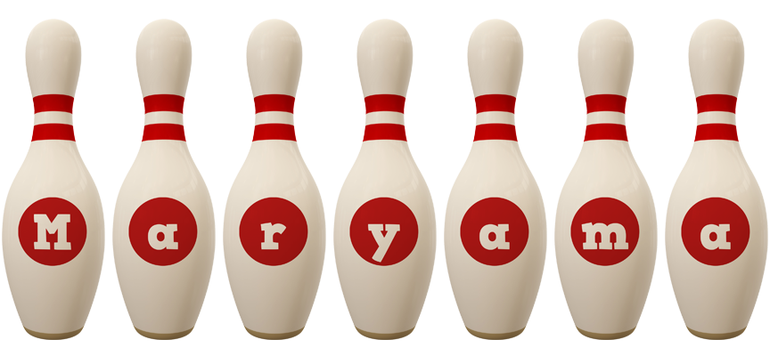 Maryama bowling-pin logo