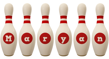 Maryan bowling-pin logo