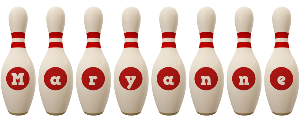 Maryanne bowling-pin logo
