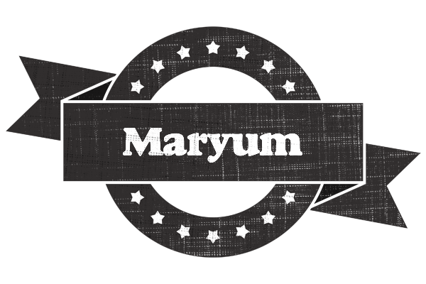 Maryum grunge logo